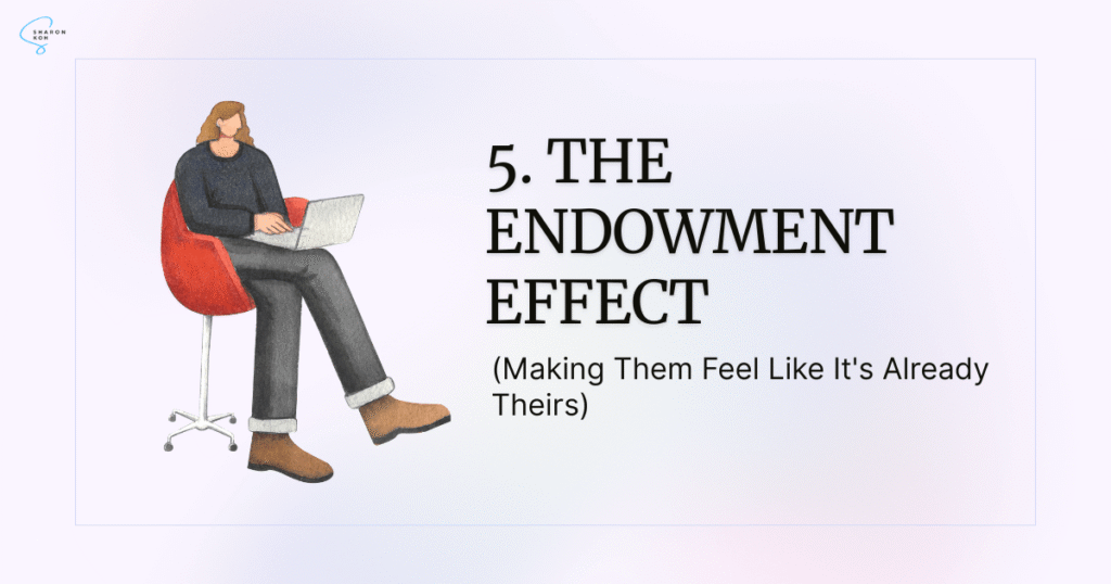 Coaching funnel strategy showing how free trials and assessments create ownership before purchase using endowment effect