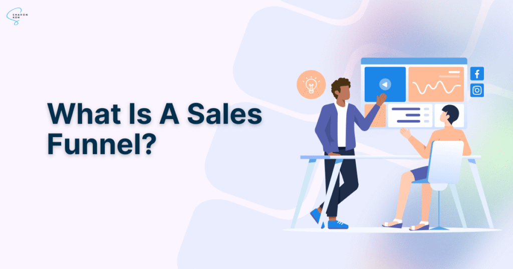 Sales Funnels For Business Coaches: Everything You Should Know 3 Illustration explaining what a sales funnel is for coaches, showing how potential clients move from awareness to booking a call through clear steps.