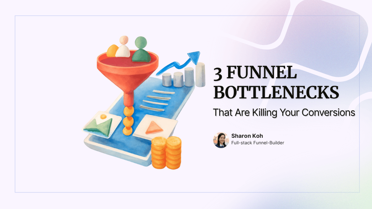 Three common funnel bottlenecks that lower conversion rates for coaches and how to fix them